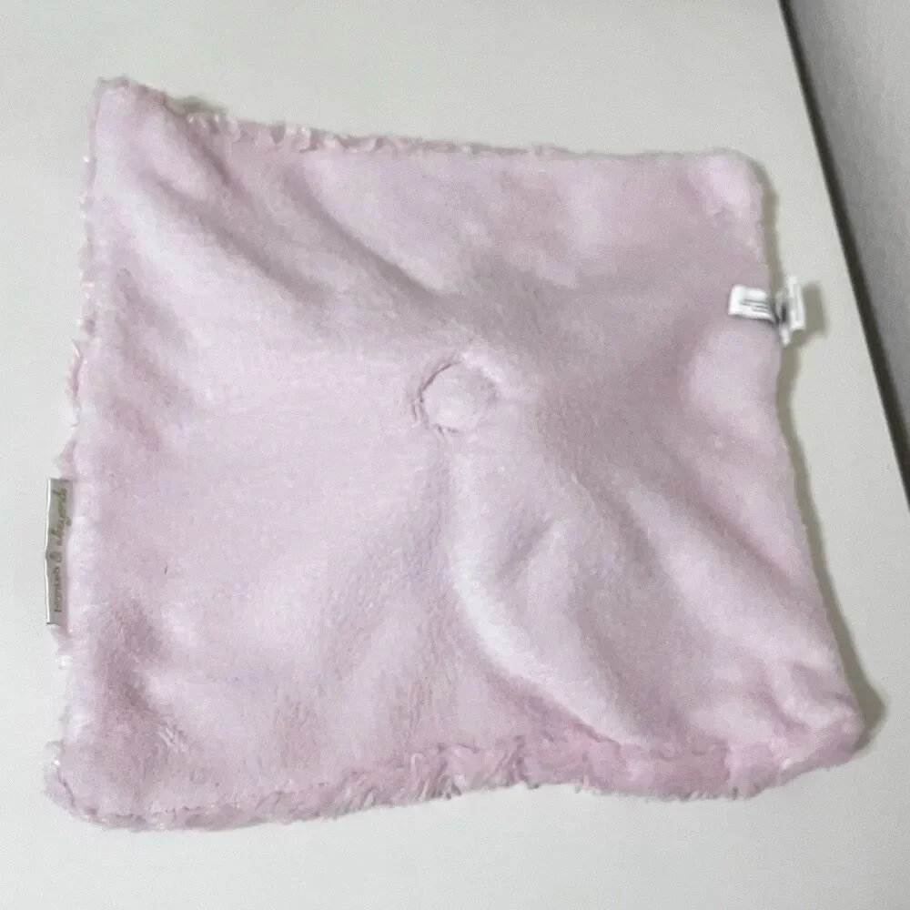 Blankets & Beyond Pink Puppy Dog Security Blanket Lovey Rosette Swirl Lovie
